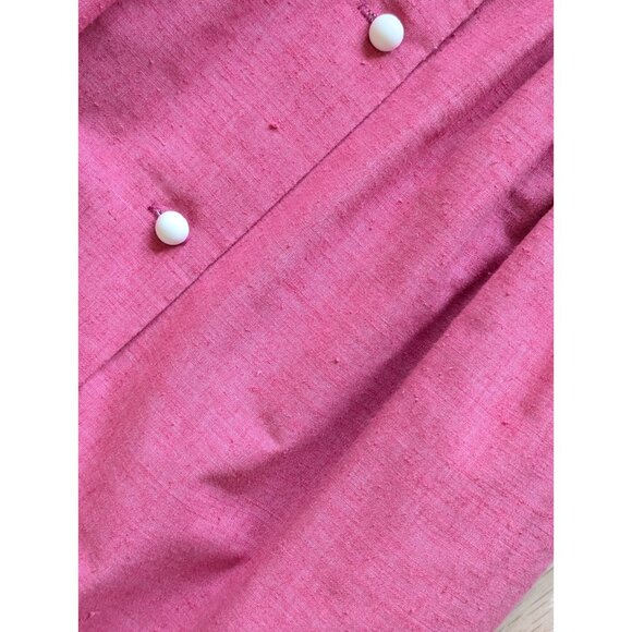 Vintage Sears MCM Button Front Pink Sleeveless Dress At Home Wear Sz 10 USA Made - Picture 12 of 13